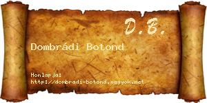 Dombrádi Botond névjegykártya