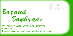 botond dombradi business card