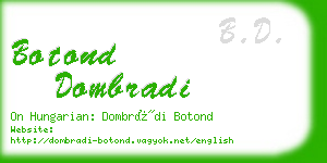 botond dombradi business card